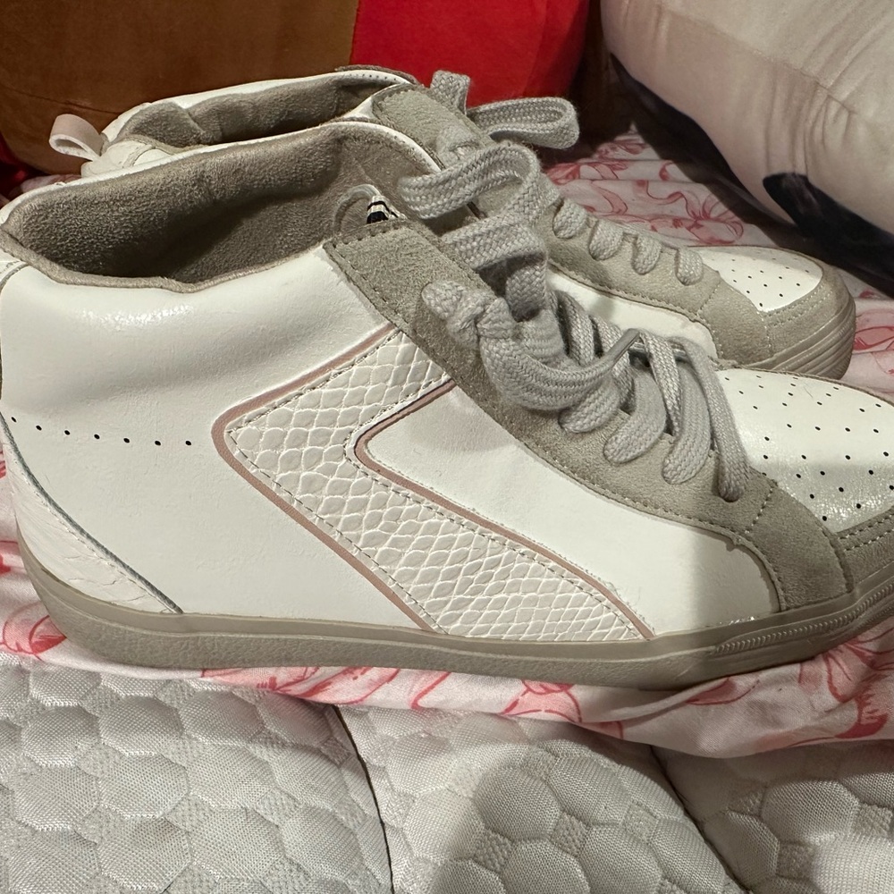 ShuShop White and Gray Athletic Shoes